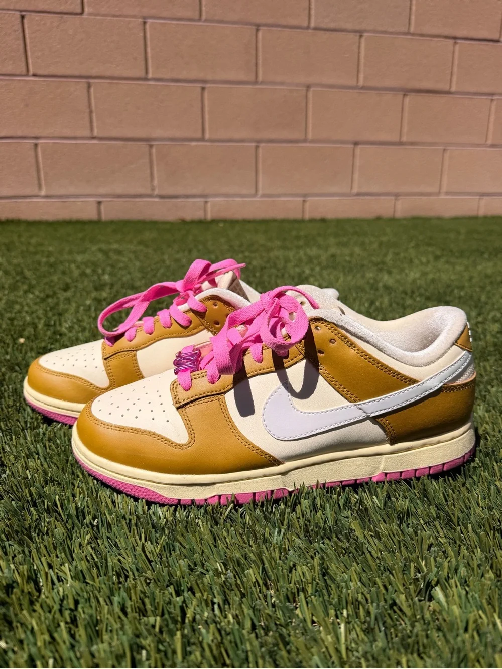 Nike Dunk Low SE “Just Do It” Bronzine Pink Women’s 8.5 FD8683-700